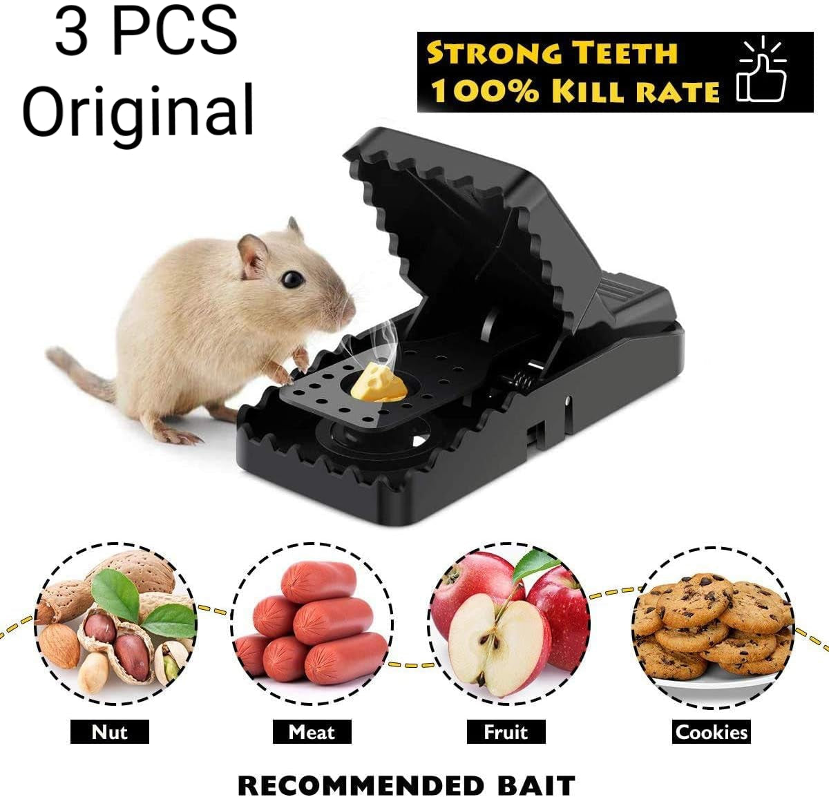Mouse Trap 🐭: Heavy-Duty Plastic Mouse Trap 🐭 – For Home & Kitchen